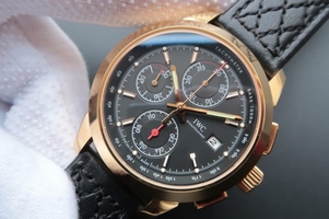 IWC Ingenieur Chrono IW3807 Black Dial Leather Strap Watch01041