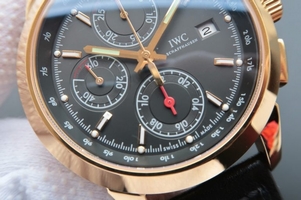 IWC Ingenieur Chrono IW3807 Black Dial Leather Strap Watch01041