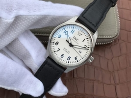 IWC Mark XVIII IW327002 White Dial Leather Strap IWC Watch01288