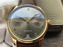 IWC Portuguese IW5001 Gray Dial Leather Strap IWC Watch00616