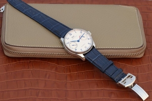 IWC Portuguese IW500705 White Dial Blue Markers Leather Strap Watch00378