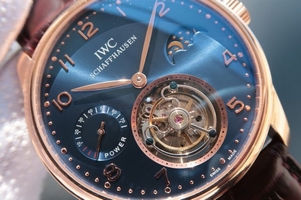 IWC Portuguese Tourbillon Power Reserve Moonphase Blue Dial Watch00124