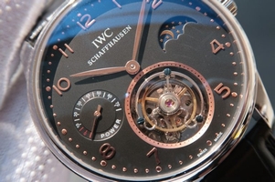IWC Portuguese Tourbillon Power Reserve Moonphase Gold Maker Black Dial IWC Watch01333