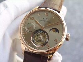 IWC Portuguese Tourbillon Power Reserve Moonphase Markers Gray Dial Watch01251