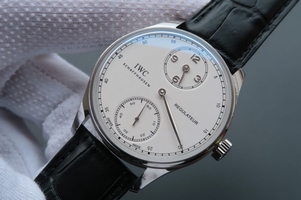 IWC YLF Portuguese Regulateur White Dial Leather Strap Watch01361
