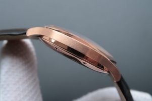Knockoff 1:1 Cartier Drive de Cartier Black Textured Dial Black Leather Strap Watch00741