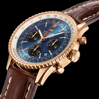 Knockoff Best Breitling Navitimer 1 B01 Chronograph 43 Red gold Blue Watch00404