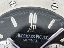 Knockoff Best Quality Audemars Piguet Royal Oak Chronograph Black/White Dial Bracelet Watch00527