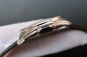 Knockoff Cartier Cle de Cartier White Textured Dial Leather Strap Cartier Watch00615