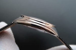 Knockoff Cartier Cle de Cartier White Textured Dial Leather Strap Cartier Watch00615