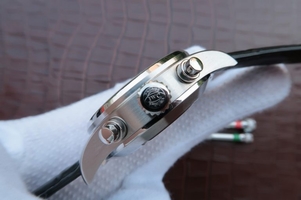 Knockoff IWC Pilot Chrono IW387809 Silver Dial Leather Strap Watch00549