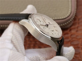 Knockoff IWC Portugieser Chrono Classic 42 IW390403 White Dial Blue Hand Leather Strap Watch00899