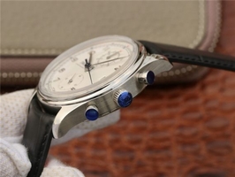 Knockoff IWC Portugieser Chrono Classic 42 IW390403 White Dial Blue Hand Leather Strap Watch00899