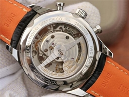 Knockoff IWC Portugieser Chrono Classic 42 IW390403 White Dial Blue Hand Leather Strap Watch00899