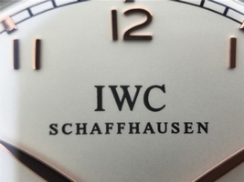 Knockoff IWC Portuguese IW5454 White Dial Leather Strap Hand IWC Watch01289