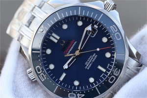 Knockoff Omega Seamaster 300M Chronometer Blue Dial Bracelet Watch00887