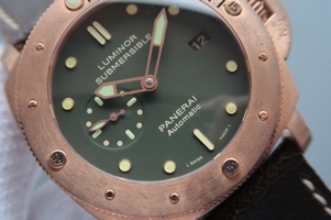 Knockoff Panerai PAM382 Bronzo Brown Distressed Calfskin Strap Super Clone Watch00411