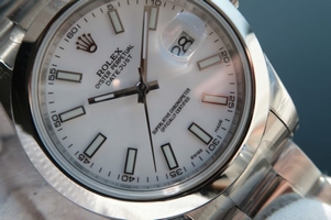Knockoff Rolex DateJust 41mm 126333 Polished Bezel White Dial Bracelet Watch00565