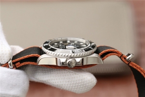 Knockoff Rolex Submariner 116610 Black Ceramic Bee Nylon Strap Watch00123