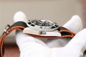 Knockoff Rolex Submariner 116610 Black Ceramic Bee Nylon Strap Watch00123