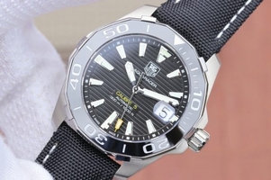 Knockoff Tag-Heuer AquaRacer Calibre 5 V6 Black Textured Dial Black Nylon Strap Watch00086
