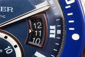 Luxury Cartier J Calibre De Cartier Diver Blue Dial Mark Blue Rubber Strap Cartier Watch00269
