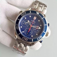 Luxury Omega Seamaster 300m Diver Blue Dial Blue Bezel Bracelet Omega Watch00963