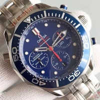Luxury Omega Seamaster 300m Diver Blue Dial Blue Bezel Bracelet Omega Watch00963