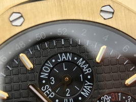 New Audemars Piguet Royal Oak 41mm 26574 Black Dial Leather Strap Watch00538