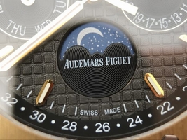 New Audemars Piguet Royal Oak 41mm 26574 Black Dial Leather Strap Watch00538
