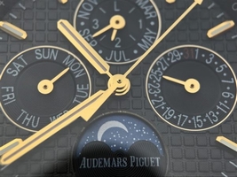 New Audemars Piguet Royal Oak 41mm 26574 Black Dial Leather Strap Watch00538