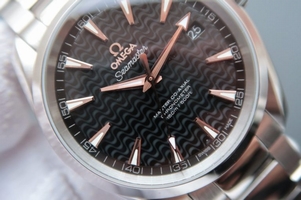 Omega Aqua Terra 150M Black Wave Textured Dial Bracelet Watch00390