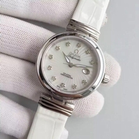 Omega De Ville Lady White Dial Leather Strap Omega Watch00699