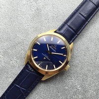 Omega Globemaster Master Chronometer Case Blue Dial Leather Strap Omega Watch00451