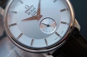 Omega MKF De Ville 39mm Co-Axial White Dial Diamonds Markers Leather Omega Watch00555