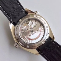 Omega Planet Ocean GMT Black Dial Silver Markers Black Rubber Strap Watch00939