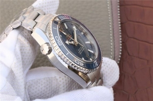Omega Planet Ocean Professional Blue Liquidmetal Bezel 45mm Bracelet Watch00968