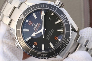 Omega Planet Ocean Professional Ceramic Bezel 45mm Orange Marker Bracelet Watch00898