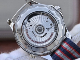 Omega Seamaster Diver 300M Blue Ceramic Dial Blue/Red/Gray Nato Strap Omega Watch00019