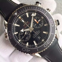 Omega Seamaster Professional Chrono Black Ceramic Black Dial Rubber Strap Watch00329