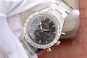 Omega Speedmaster 57 Co-Axial Black Dial Brown Markers Bracelet Watch00964