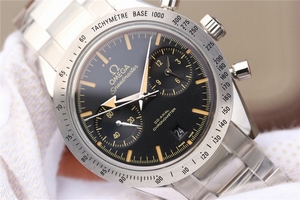 Omega Speedmaster 57 Co-Axial Black Dial Brown Markers Bracelet Watch00964