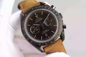 Omega Speedmaster Moonwatch Chrono Vintage Black Asso/Rubber Strap Watch00053