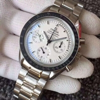 Omega Speedmaster Snoopy White Dial Bracelet Chrono Movement Watch00884