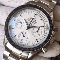 Omega Speedmaster Snoopy White Dial Bracelet Chrono Movement Watch00884