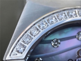 Omega V6 Constellation 27mm Blue MOP Dial Diamonds Bezel Bracelet Ronda Quartz Omega Watch00833