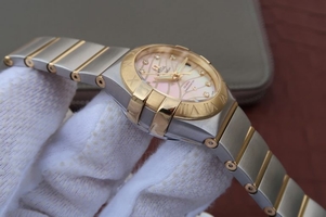 Omega V6 Constellation 27mm Dial Diamonds Markers Bracelet Watch00286
