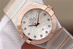 Omega V6 Constellation 27mm Silver Dial Bracelet Ronda Quartz Omega Watch00975