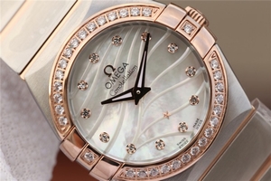 Omega V6 Constellation 27mm Silver Dial Diamonds Bezel Bracelet Ronda Quartz Omega Watch00024