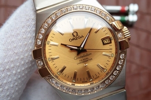 Omega V6 Constellation 35mm Diamonds Bezel Dial Bracelet Watch00752